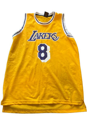 Vintage Kobe Bryant Los Angeles Lakers 8 Gold Yellow Basketball NBA Jersey Sz XL